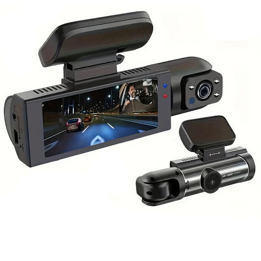 1080P WiFi Dual Dash Cam Front Interior Car Camera Black-0